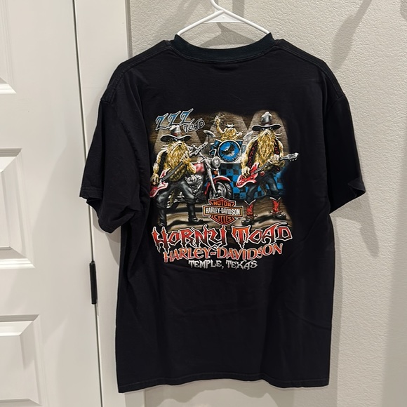 VGUC Harley Davidsons Mens Size L Large ZZZ Toad Large Screen Tee T-Shirt Top - Picture 7 of 9